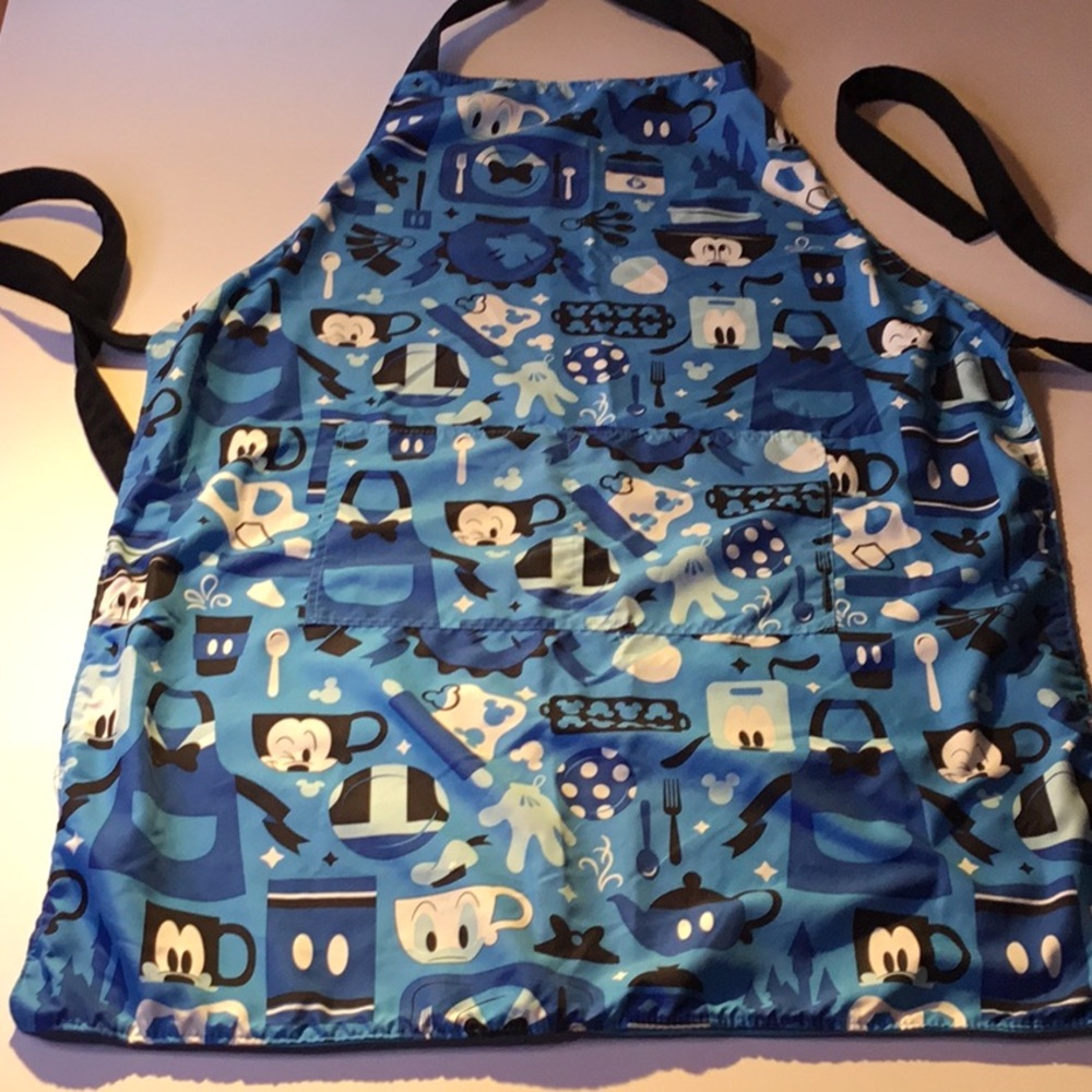 Disney Parks Mickey Mouse Adult Blue Kitchen Apron
